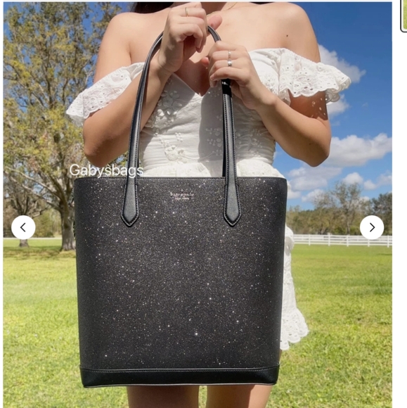 Kate Spade New York Tinsel Glitter Shoulder Tote Bag - Picture 1 of 8